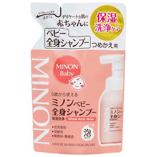 他サイト： ミノン ベビー 全身シャンプー つめかえ用(300ml)[無添加シャンプー・敏感肌シャンプー]の商品画像