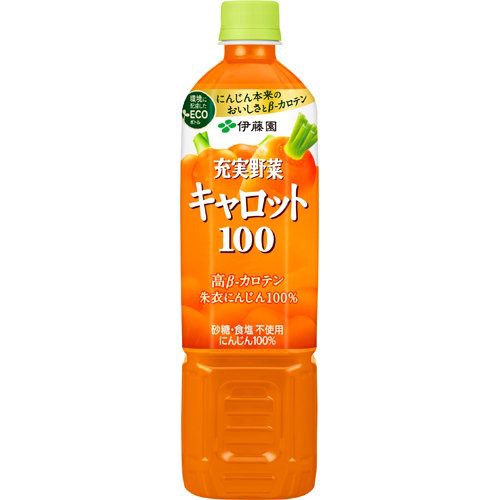 他サイト： 伊藤園 充実野菜 キャロット100 エコボトル(740g*15本入)[野菜ジュース(無塩)]の商品画像