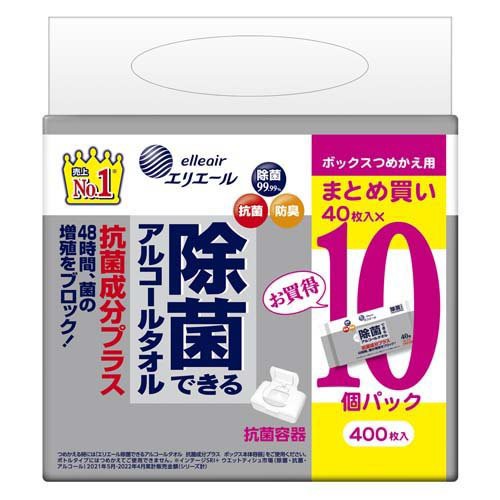 エリエール 除菌できるノンアルコールタオル 本体 100枚 ： 通販・価格