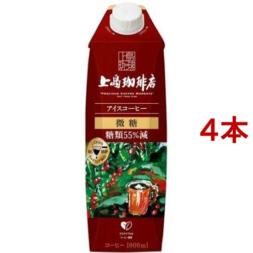 他サイト： 上島珈琲店 アイスコーヒー 微糖(1000ml*4本セット)[ボトルコーヒー(加糖)]の商品画像
