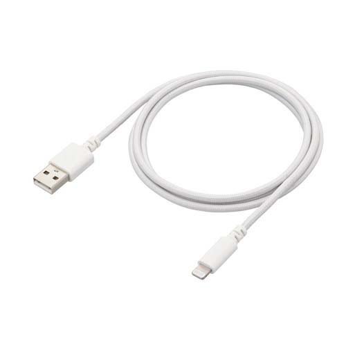 他サイト： エレコム iPhone ライトニングケーブル 1m MFi認証 高耐久 ホワイト(1個)[情報家電 その他]の商品画像