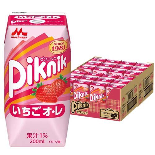 他サイト： ピクニック いちごオ・レ(200ml*24本入)[フルーツジュース]の商品画像