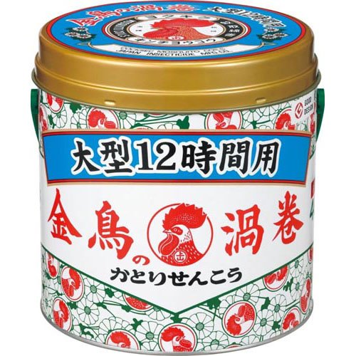 他サイト： 金鳥の渦巻 蚊取り線香 大型 12時間用 缶(40巻)[虫除け 線香タイプ]の商品画像