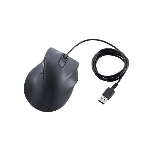 他サイト： エレコム マウス 有線 静音 5ボタン 右手専用 XLサイズ ブラック(1個)[情報家電 その他]の商品画像