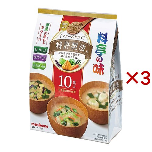 他サイト： 料亭の味 フリーズドライ 顆粒タイプ みそ汁 アソート(10食入×3セット)[インスタント味噌汁・吸物]の商品画像