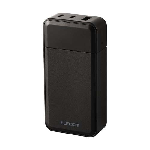 他サイト： エレコム モバイルバッテリー 急速充電 大容量 10000mAh 30w 充電器 iPhone ブラック(1台)[充電器・バッテの商品画像