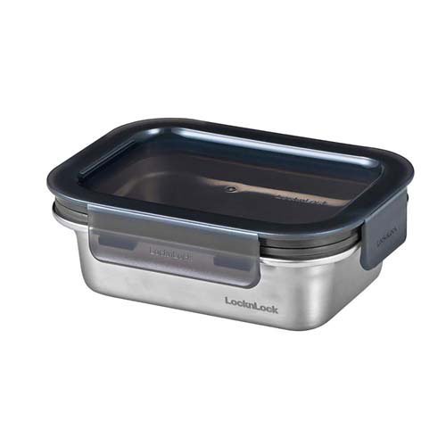 他サイト： LIV PLUS ロック&ロック ステンハード ステンレス保存容器 400ml 電子レンジ LST511(1個)[保存容器]の商品画像