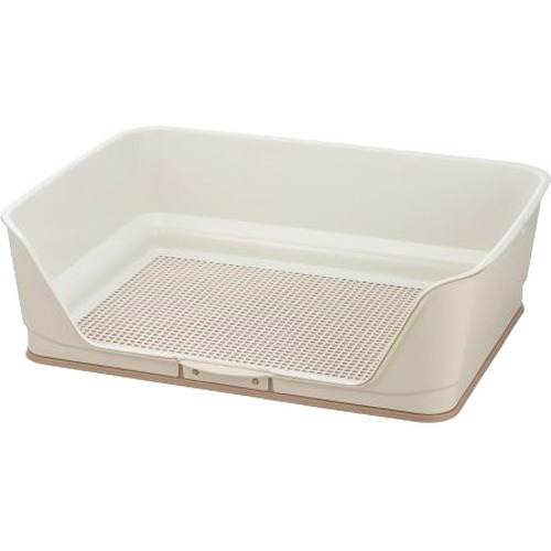 他サイト： リッチェル お掃除簡単ステップ壁付トイレ ワイド アイボリー(1個)[ペットシーツ・犬のトイレ用品]の商品画像