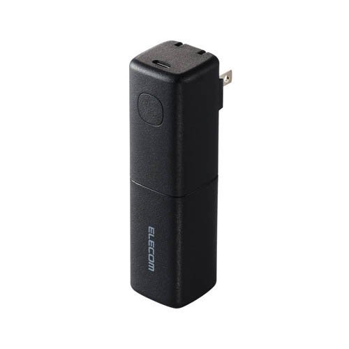 他サイト： エレコム モバイルバッテリー コンセント一体型 5000mAh PD 20W ブラック(1台)[充電器・バッテリー類]の商品画像