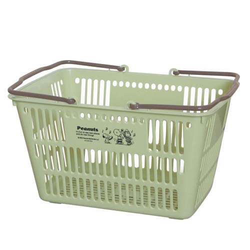 他サイト： 錦化成 かご ミニバスケット スヌーピー 15L ピスタチオ(1個)[インテリア 収納 寝具 その他]の商品画像