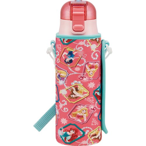 他サイト： 保冷 超軽量 子供用 直飲み カバー付き 水筒 470ml プリンセス(1個)[水筒]の商品画像