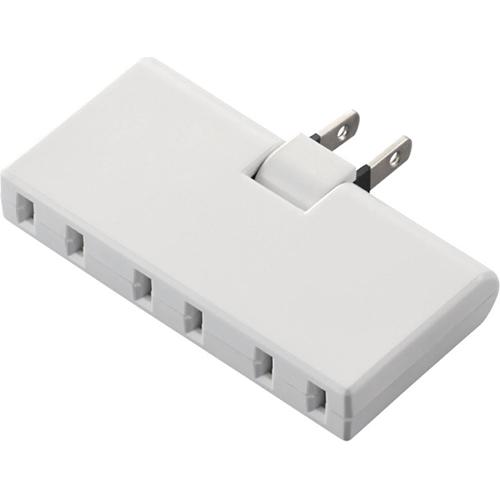 他サイト： エレコム 延長コード 電源タップ 3個口 薄型トリプル スイングプラグ T-TR05-2300WH(1個入)[情報家電 その他]の商品画像