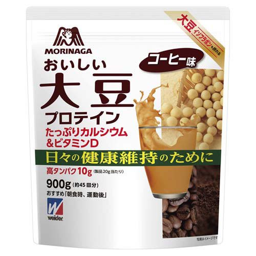 他サイト： 森永製菓 おいしい大豆プロテイン コーヒー味(900g)[プロテイン その他]の商品画像