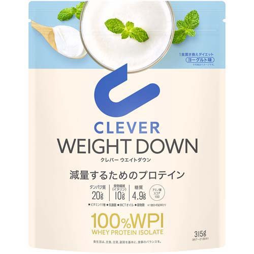 他サイト： クレバー ウエイトダウン プロテイン ヨーグルト味(315g)[スポーツサプリメント その他]の商品画像