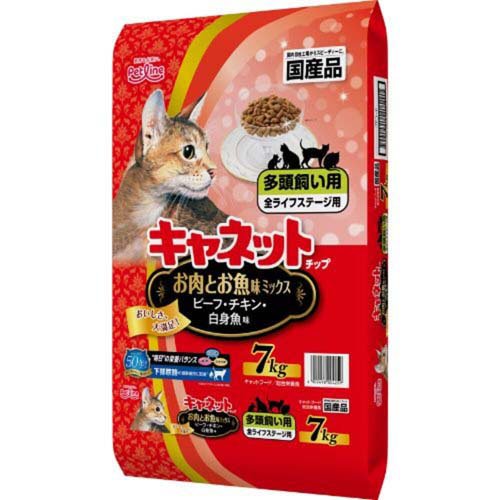 他サイト： キャネットチップ お肉とお魚ミックス(7kg)[キャットフード(ドライフード)]の商品画像