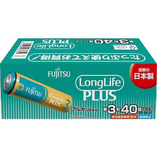他サイト： 富士通 アルカリ乾電池 単3-40PLR6LP(40S)(40個入)[電池・充電池・充電器]の商品画像