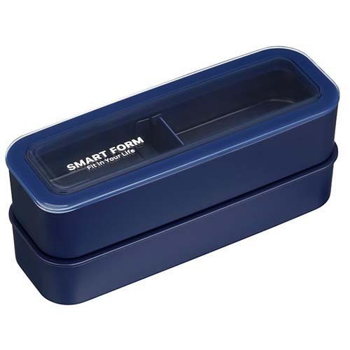 他サイト： SMART FORM イージーケア ランチボックス 3WAY スリム ネイビー 890ml B-1484NN(1個)[弁当箱]の商品画像
