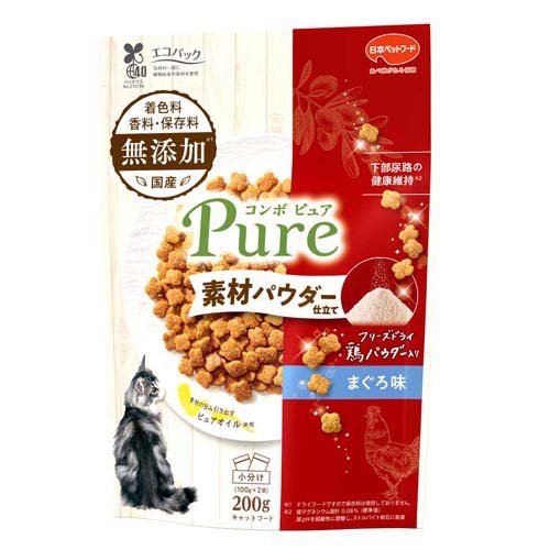 他サイト： コンボ ピュア キャット まぐろ味 鶏パウダー仕立て(200g)[キャットフード(ドライフード)]の商品画像