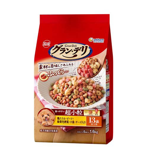 他サイト： グラン・デリ ふっくら仕立て 食べやすい超小粒 13歳以上用(1.6kg)[ドッグフード(ドライフード)]の商品画像