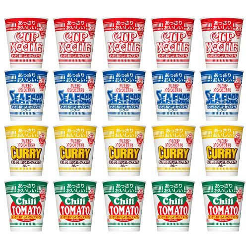 他サイト： 【企画品】日清食品 あっさりおいしいカップヌードル 4種 詰め合わせ アソートセット(20食入り)[カップ麺]の商品画像