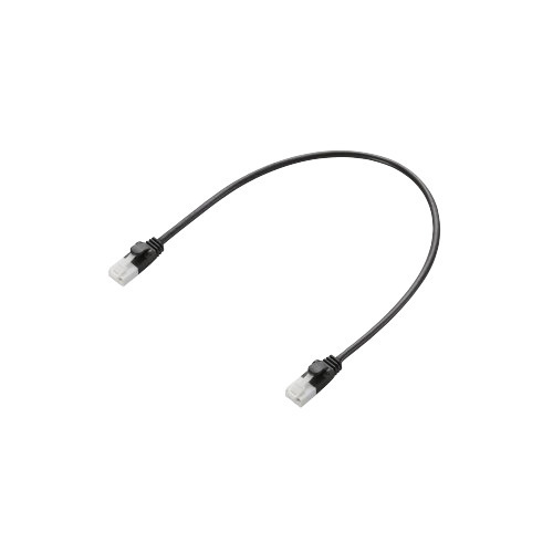 他サイト： エレコム やわらかLANケーブル CAT6 爪折れ防止 短尺パッケージ 0.3m 黒(1本)[情報家電 その他]の商品画像