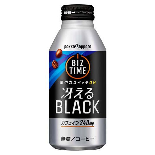 他サイト： ビズタイム 冴えるブラック(390g×24本入)[缶コーヒー(無糖)]の商品画像