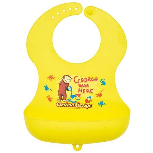 他サイト： ベビーエプロン 食事エプロン シリコン製 おさるのジョージ(1個)[ベビーエプロン]の商品画像