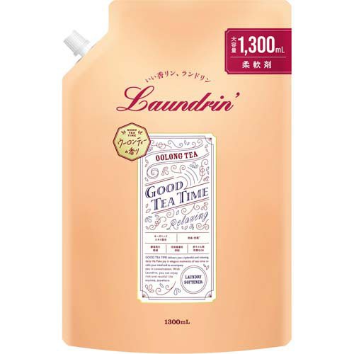 他サイト： ランドリンTEA 柔軟剤 ウーロンティーの香り 詰替大容量(1300ml)[つめかえ用柔軟剤(液体)]の商品画像