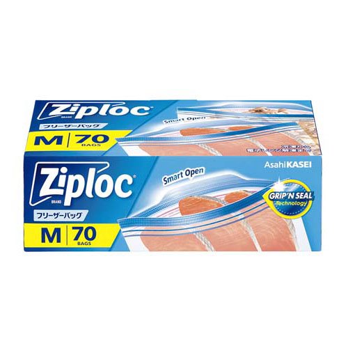 他サイト： ジップロック フリーザーバッグ M(70枚入)[保存用バッグ ポリ袋]の商品画像