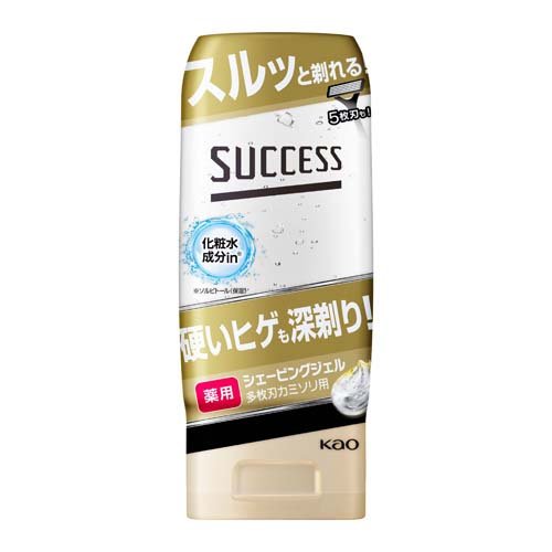 他サイト： サクセス 薬用シェービングジェル 多枚刃カミソリ用(180g)[シェービングクリーム]の商品画像