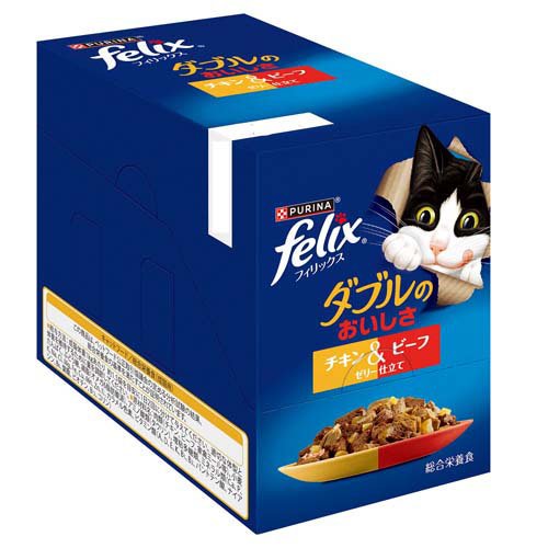 他サイト： フィリックス パウチ ダブルのおいしさ チキン&ビーフ(50g×12袋)[キャットフード(ウェット)]の商品画像