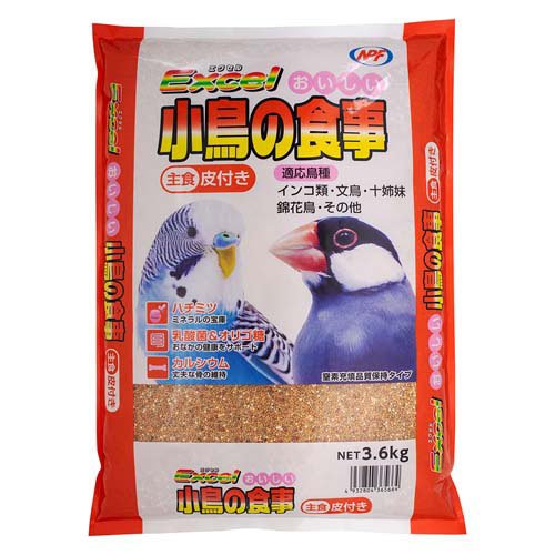 他サイト： エクセル おいしい 小鳥の食事 皮付き(3.6kg)[鳥 フード]の商品画像