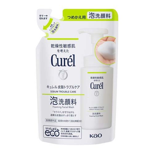 他サイト： キュレル 皮脂トラブルケア泡洗顔料 つめかえ用(130ml)[洗顔フォーム]の商品画像