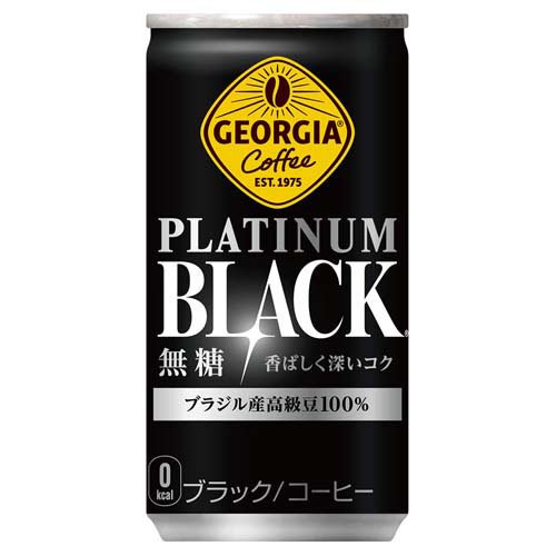 他サイト： ジョージア プラチナムブラック 缶(185g*30本入)[缶コーヒー(無糖)]の商品画像