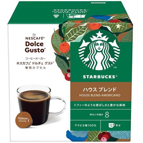 他サイト： スターバックス ハウスブレンド ネスカフェ ドルチェ グスト 専用カプセル(12杯分)[レギュラーコーヒー]の商品画像