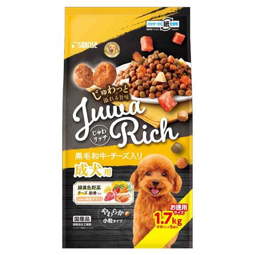 他サイト： じゅわリッチ 黒毛和牛・チーズ入り(1.7kg)[ドッグフード(ドライフード)]の商品画像
