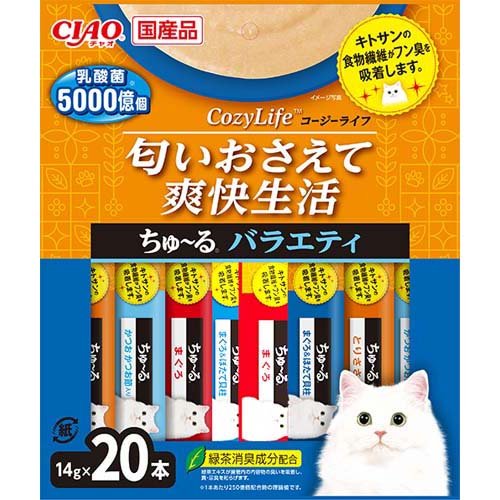 他サイト： CIAO Cozy Life ちゅ〜る バラエティ(14g*20本入)[猫のおやつ・サプリメント]の商品画像