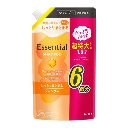 他サイト： エッセンシャル しっとりまとまる シャンプー つめかえ用(1800ml)[シャンプー その他]の商品画像