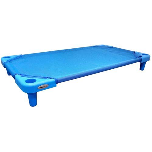 他サイト： COOLKIDS スタッキング式 抗菌お昼寝コット 100cmタイプ ブルー(1台入り)[雑貨 その他]の商品画像