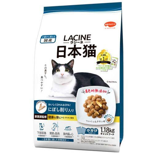 他サイト： ラシーネ 日本猫 にぼし削り入り(1.18kg)[キャットフード(ドライフード)]の商品画像