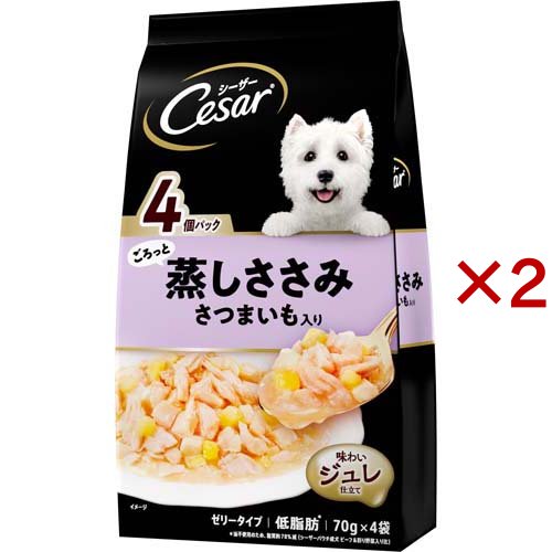 他サイト： シーザー ごろっと蒸しささみ さつまいも入り(4袋入×2セット(1袋70g))[ドッグフード(ドライフード)]の商品画像