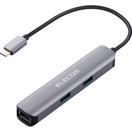 他サイト： エレコム ドッキングステーション タイプC アルミボディ USB3.0 3ポート HDMI 1ポート(1個)[情報家電 その他]の商品画像