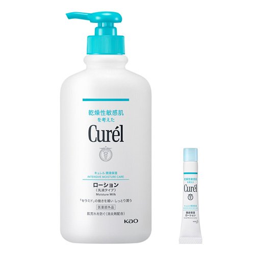 他サイト： キュレル ローション ポンプ +頭皮保湿ローション ミニ付き(1セット)[保湿化粧水]の商品画像