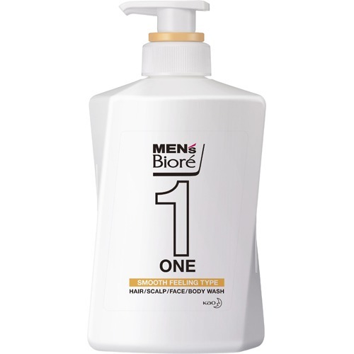 他サイト： メンズビオレ ONE オールインワン 髪肌なめらかタイプ 本体(480ml)[ボディソープ]の商品画像