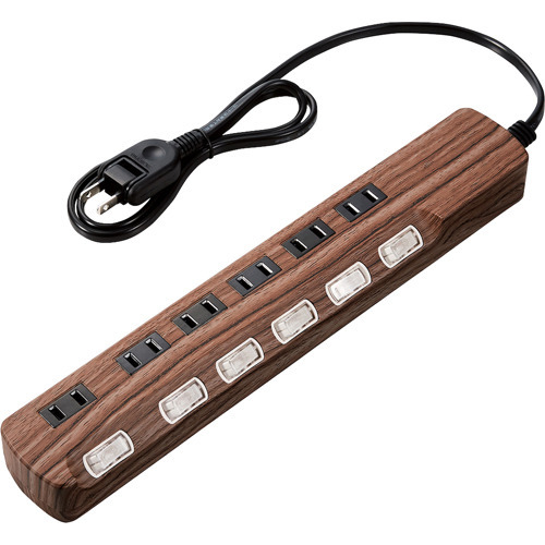 他サイト： エレコム 延長コード 電源タップ コンセント 1m 2P 6個口 雷サージ ECT-1310W(1個)[情報家電 その他]の商品画像