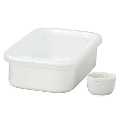 他サイト： 野田琺瑯 ぬか漬け小町 ぬか漬け容器 1.9L ホワイト TK-19W(1個)[保存容器]の商品画像