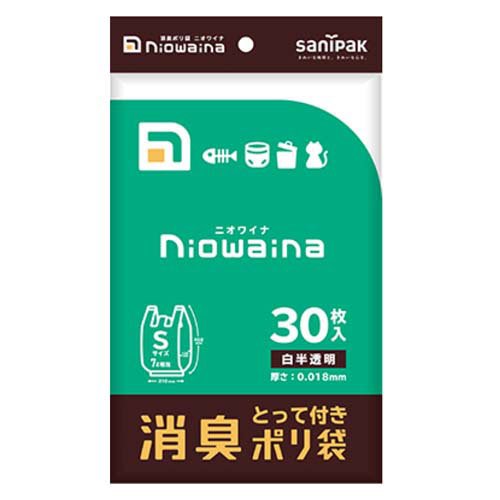 他サイト： SY17 niowaina消臭ポリ袋 とって付き S(30枚入)[ゴミ袋]の商品画像