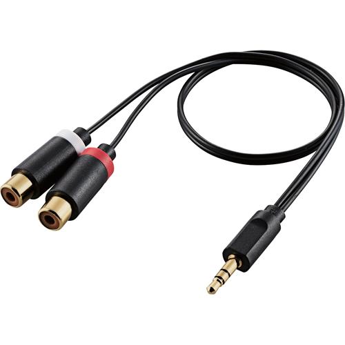 他サイト： エレコム オーディオケーブル 3.5φ変換アダプタ ブラック 0.3m DH-MWRFN03(1個)[変換アダプター・ケーブル類の商品画像