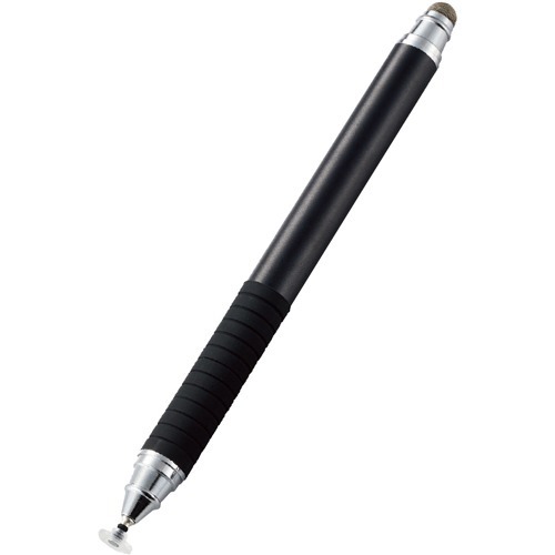 他サイト： エレコム タッチペン スタイラスペン 2WAY 導電繊維 ディスクタイプ PWTP2WY01BK(1本)[情報家電 その他]の商品画像