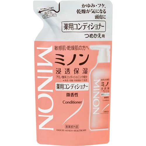他サイト： ミノン 薬用コンディショナー つめかえ用(380ml)[ダメージケアリンス・コンディショナー]の商品画像